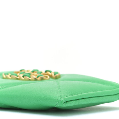 Chanel Lambskin Quilted Chanel 19 Card Holder Green 6 of 12