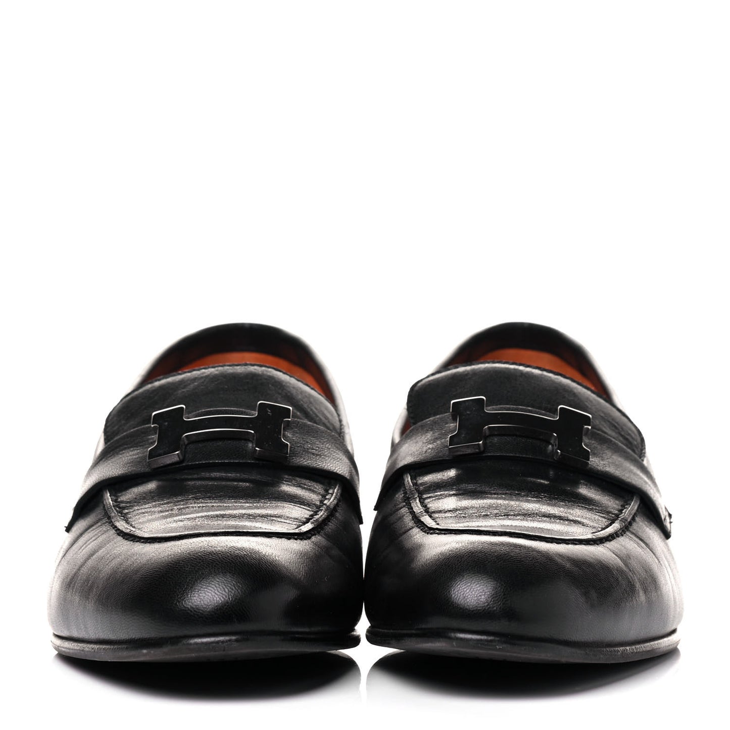 Goatskin Womens Paris Loafers 38.5 Black