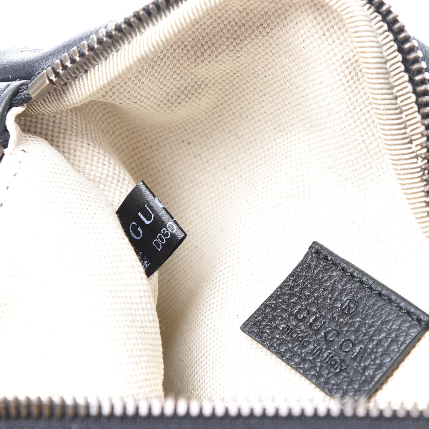 Grained Calfskin Small Logo Belt Bag Black