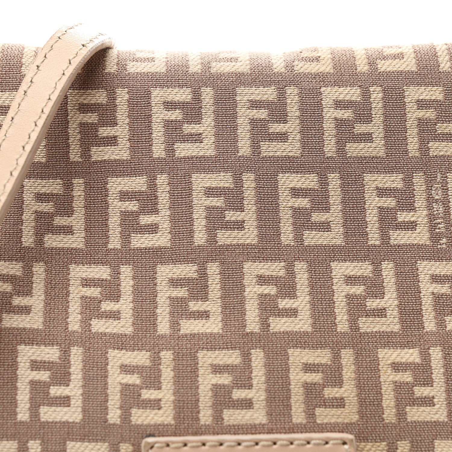 Fendi Zucchino Vitello Tube Messenger Bag Cipria Teint Cipria