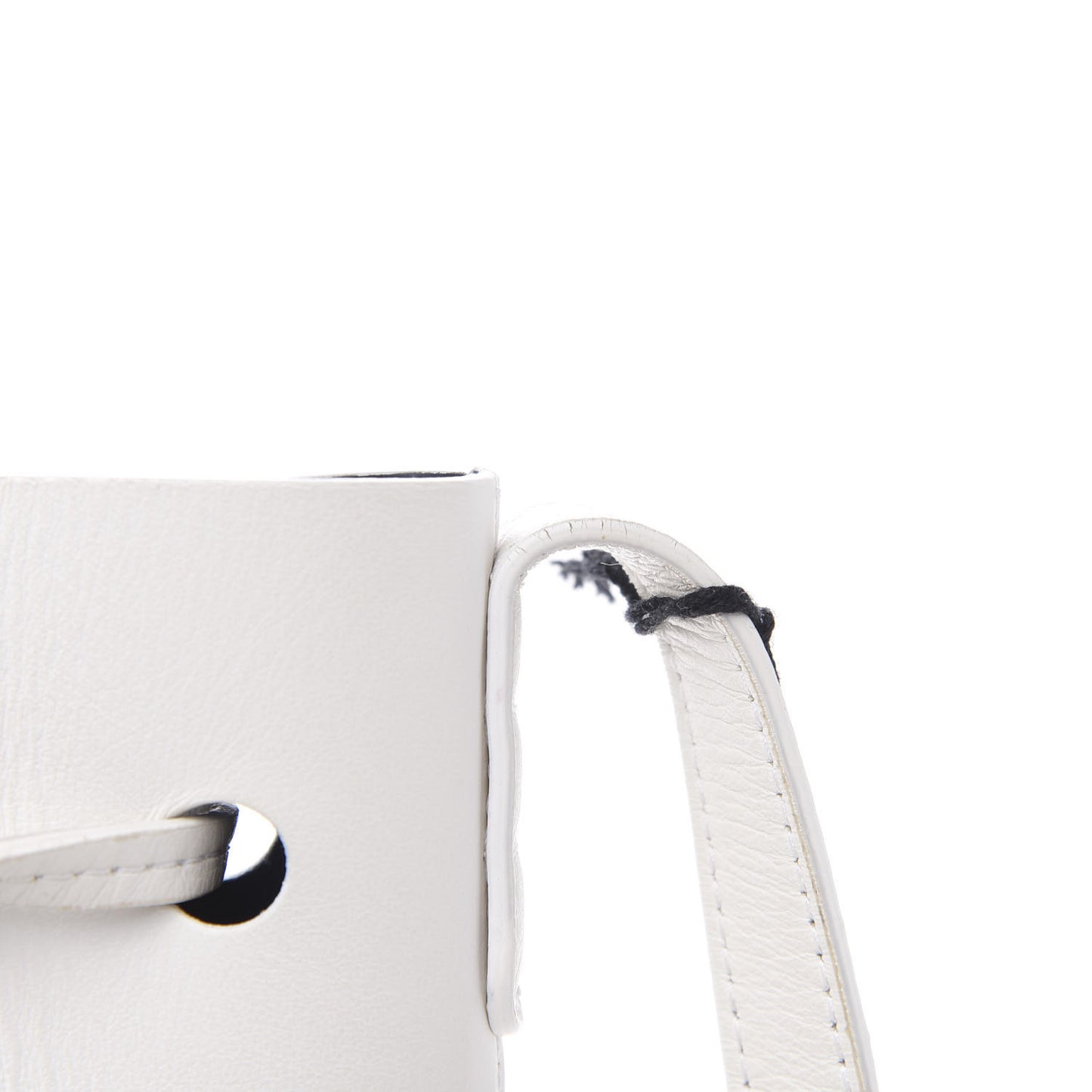 Calfskin Mini Bucket Bag White