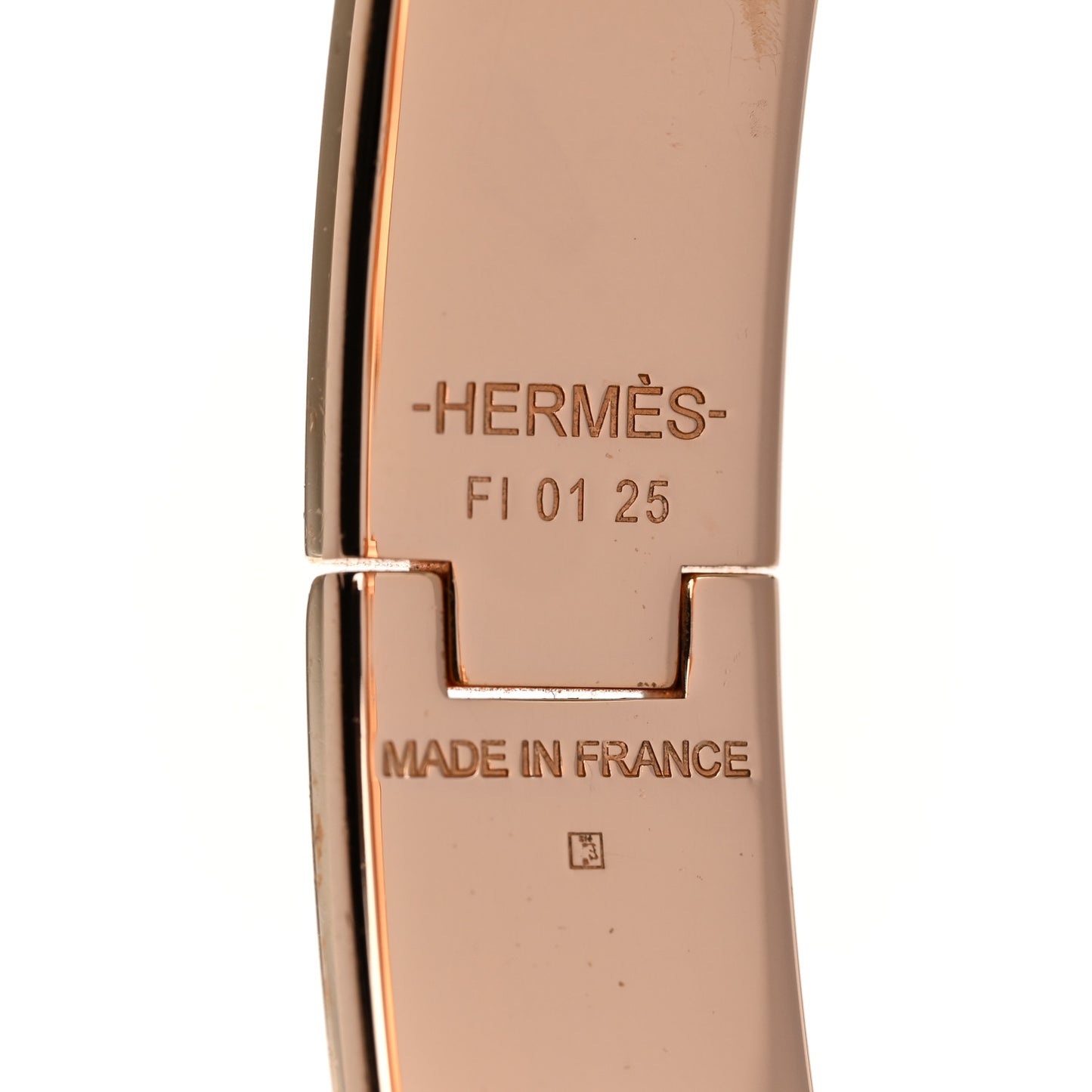 Enamel Narrow Clic Clac H Bracelet PM Rose Nacarat