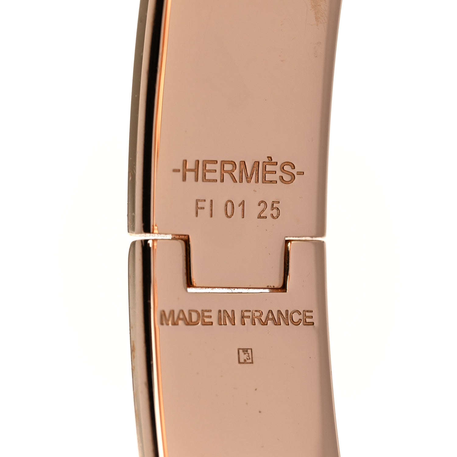 Hermes Enamel Narrow Clic Clac H Bracelet PM Rose Nacarat 4 of 4