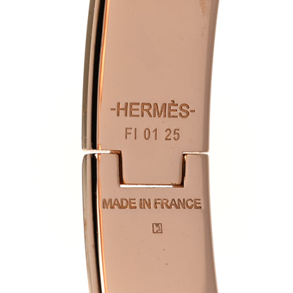Hermes Enamel Narrow Clic Clac H Bracelet PM Rose Nacarat 4 of 4