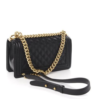 Chanel Caviar Quilted Medium Boy Flap Black 2 of 9