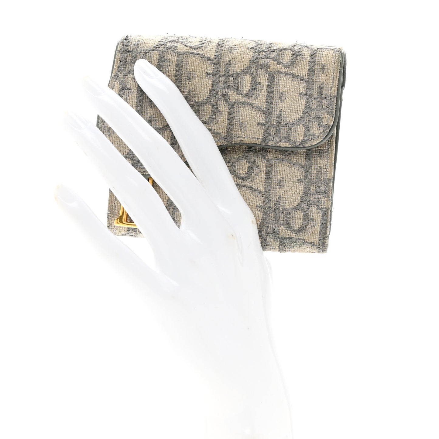 Oblique Saddle Lotus Wallet Grey