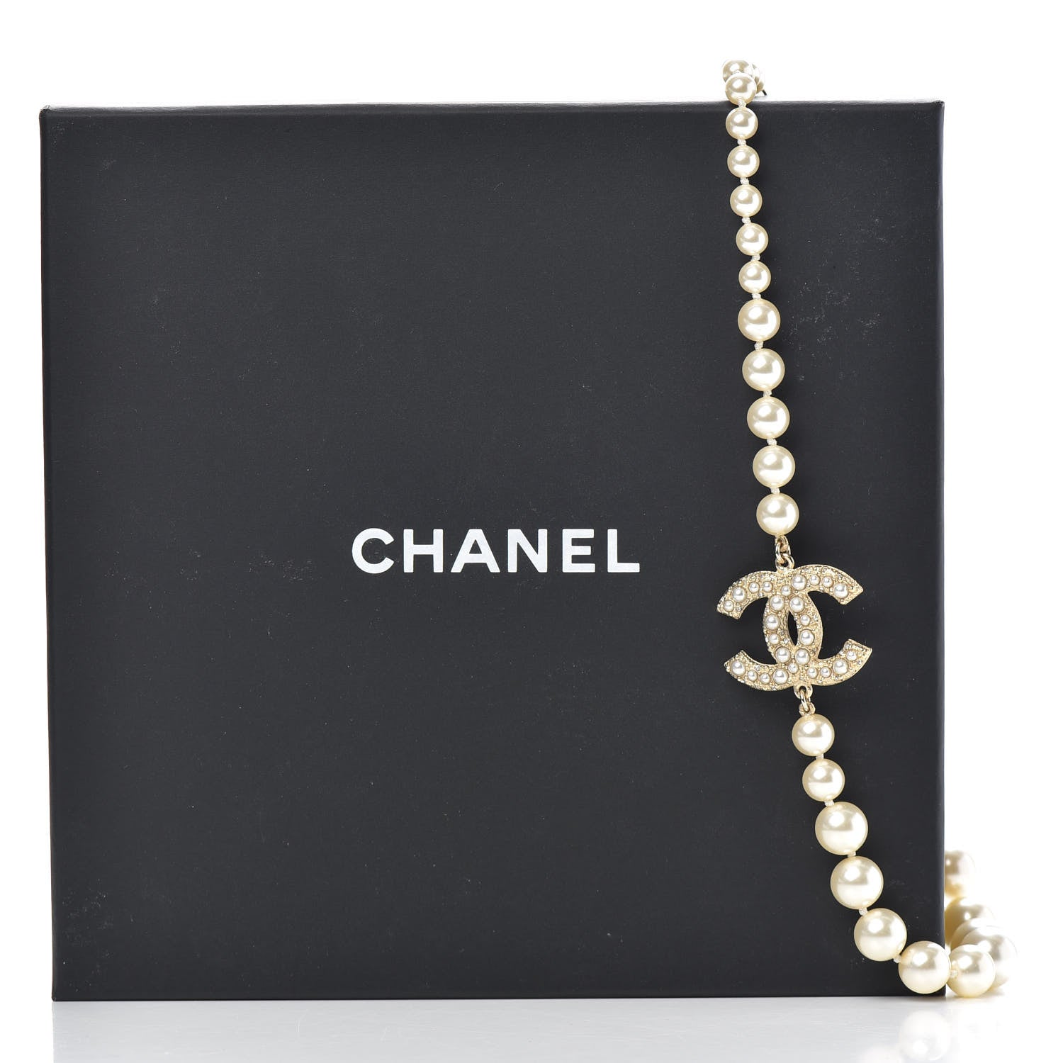 Chanel Pearl CC 100th Anniversary Necklace Light Gold 6 of 6