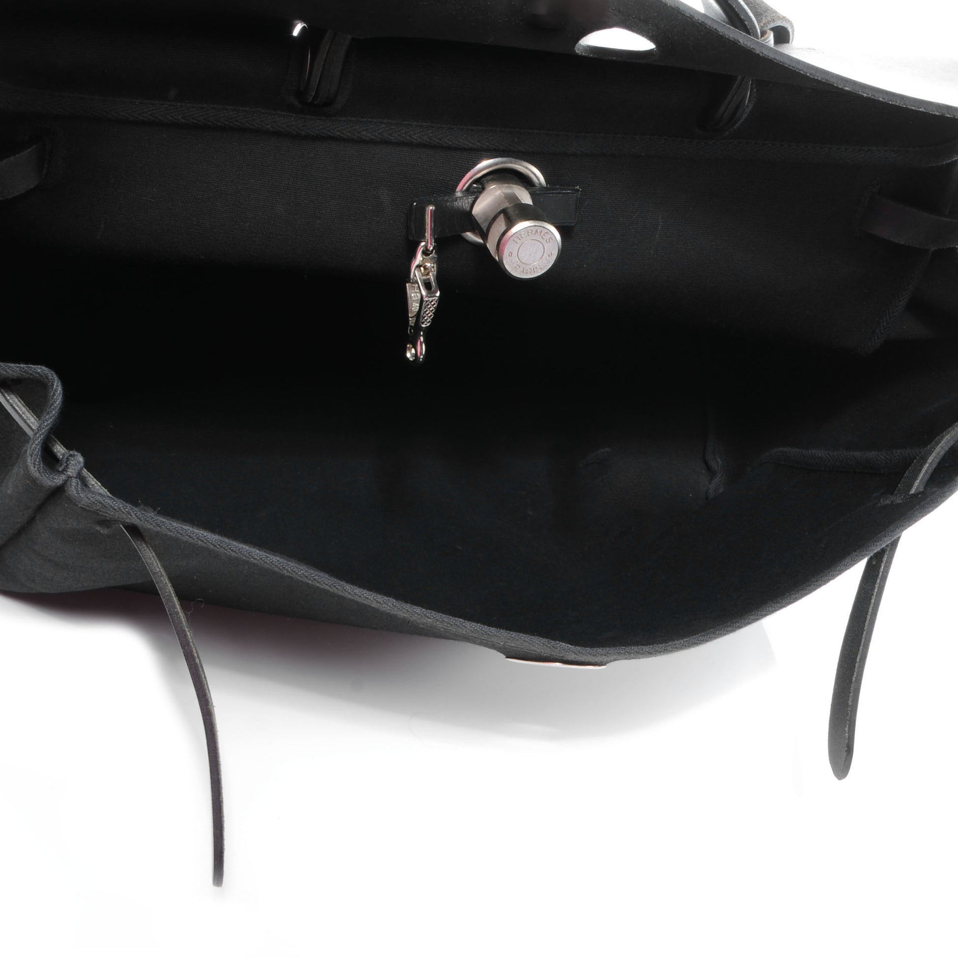 Hermes Toile Vache Calfskin Herbag 39 MM Black 6 of 9
