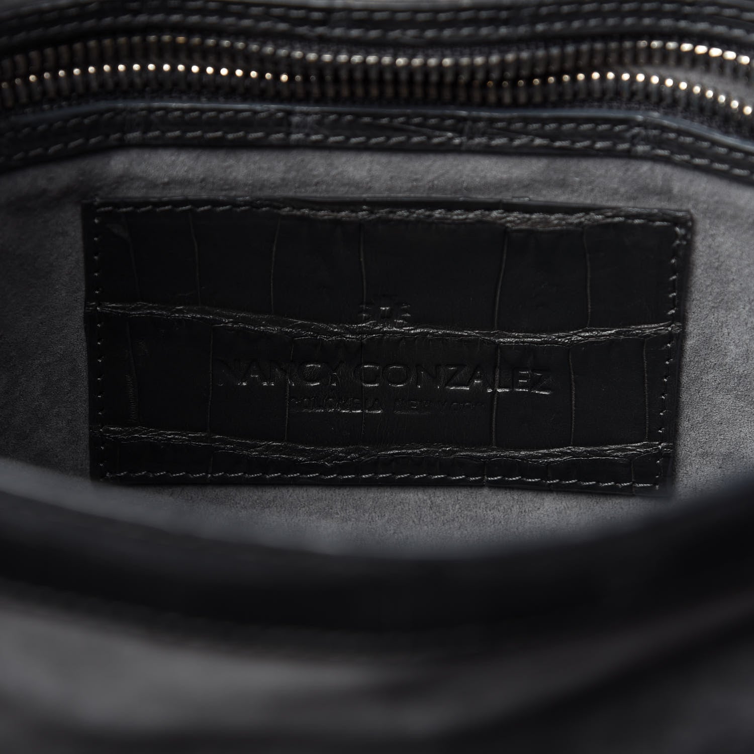 Nancy Gonzalez Crocodile Shoulder Bag Grey 8 of 15