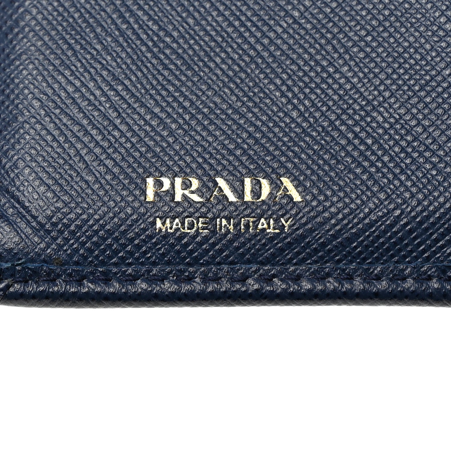 Prada Saffiano Metal Compact Wallet Bluette 9 of 15