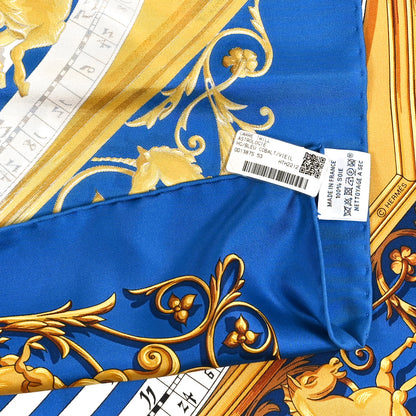 Hermes Silk Astrologie Scarf 90 Bleu Cobalt Vieil 5 of 6