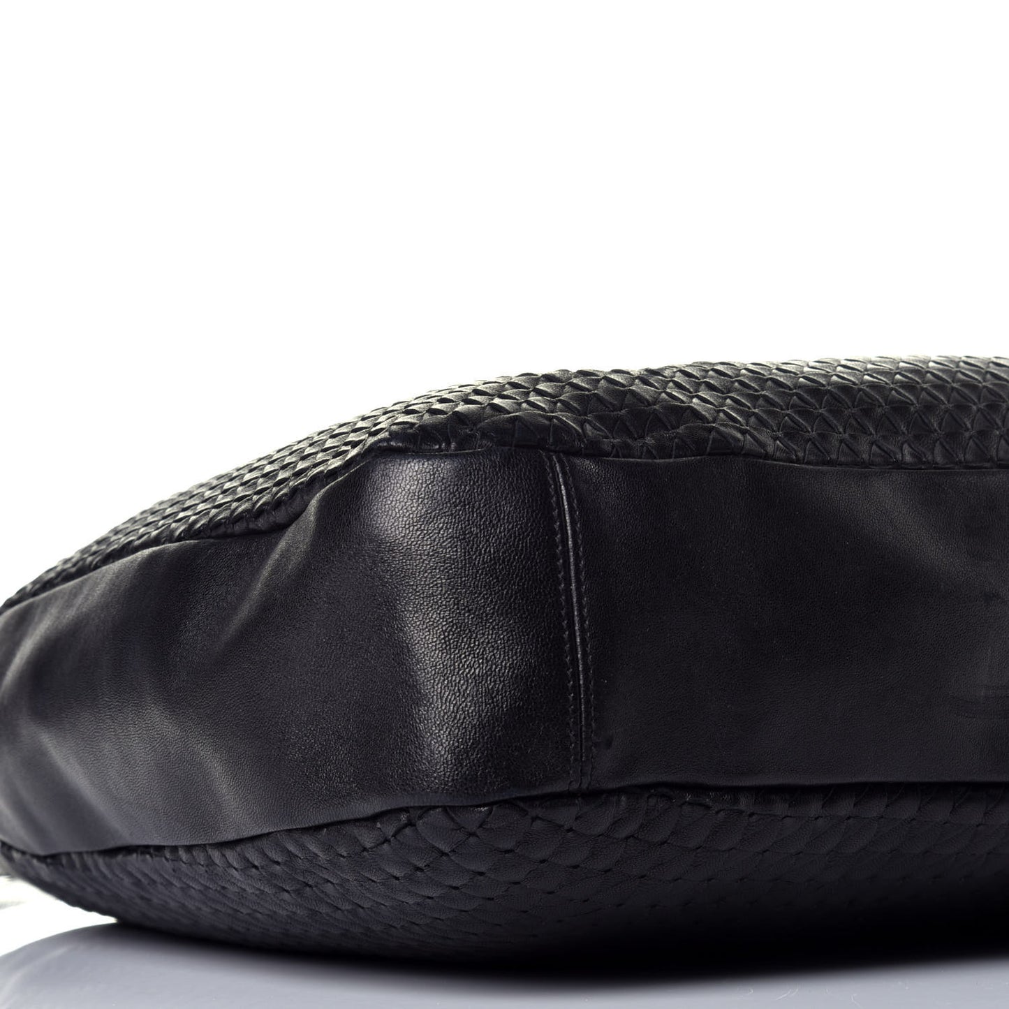 Nappa Intrecciato Braided Hobo Black
