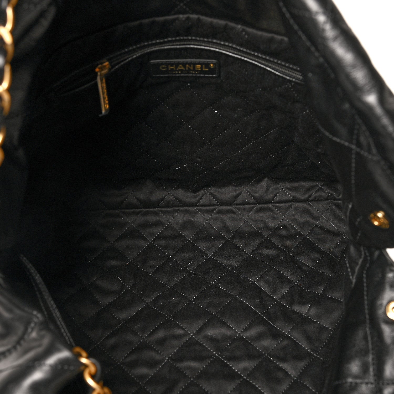 Chanel Shiny Calfskin Quilted Chanel 22 Black 6 of 11
