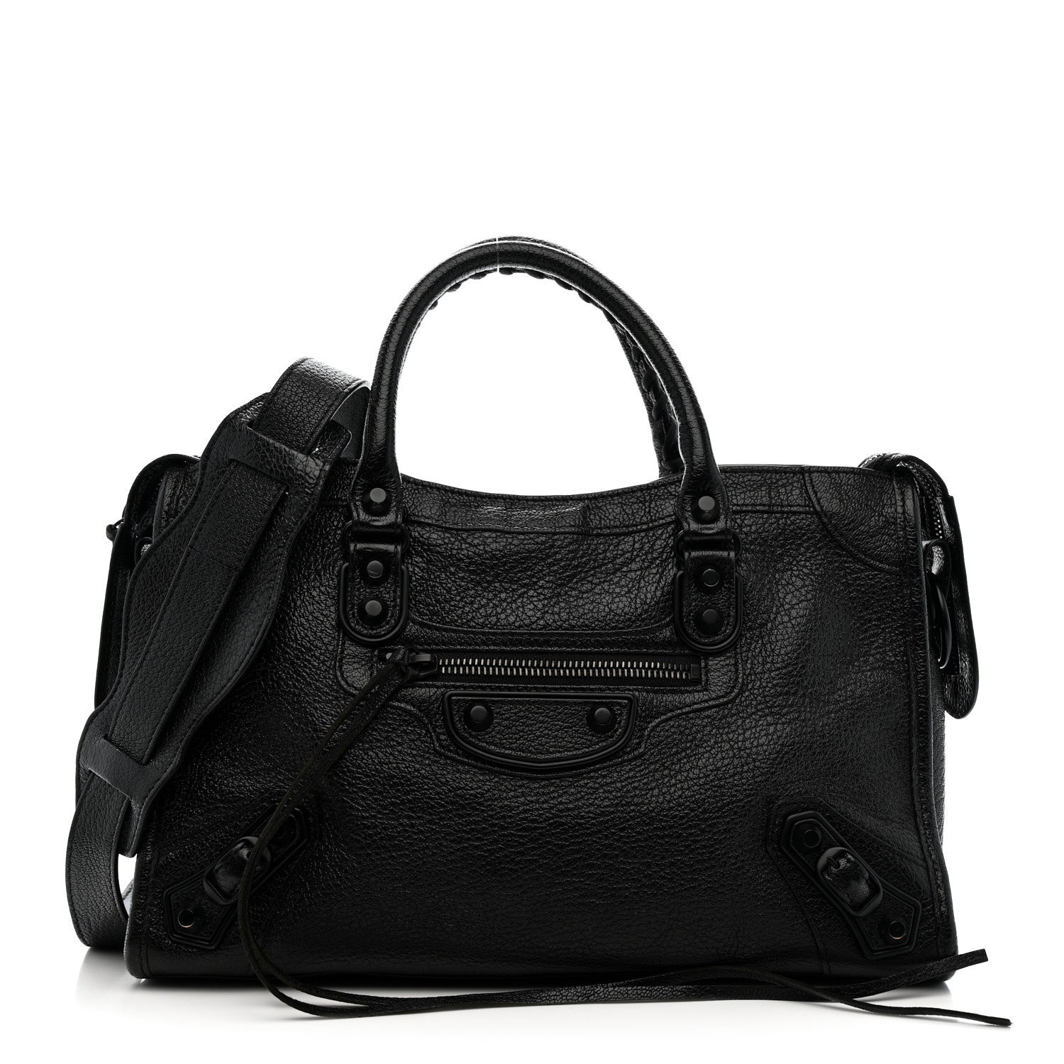 Balenciaga Chevre Black Metallic Edge Hardware S City Black 1 of 11