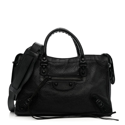 Balenciaga Chevre Black Metallic Edge Hardware S City Black 1 of 11