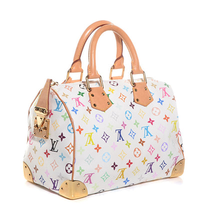 Louis Vuitton Monogram Multicolor Speedy 30 White 3 of 7