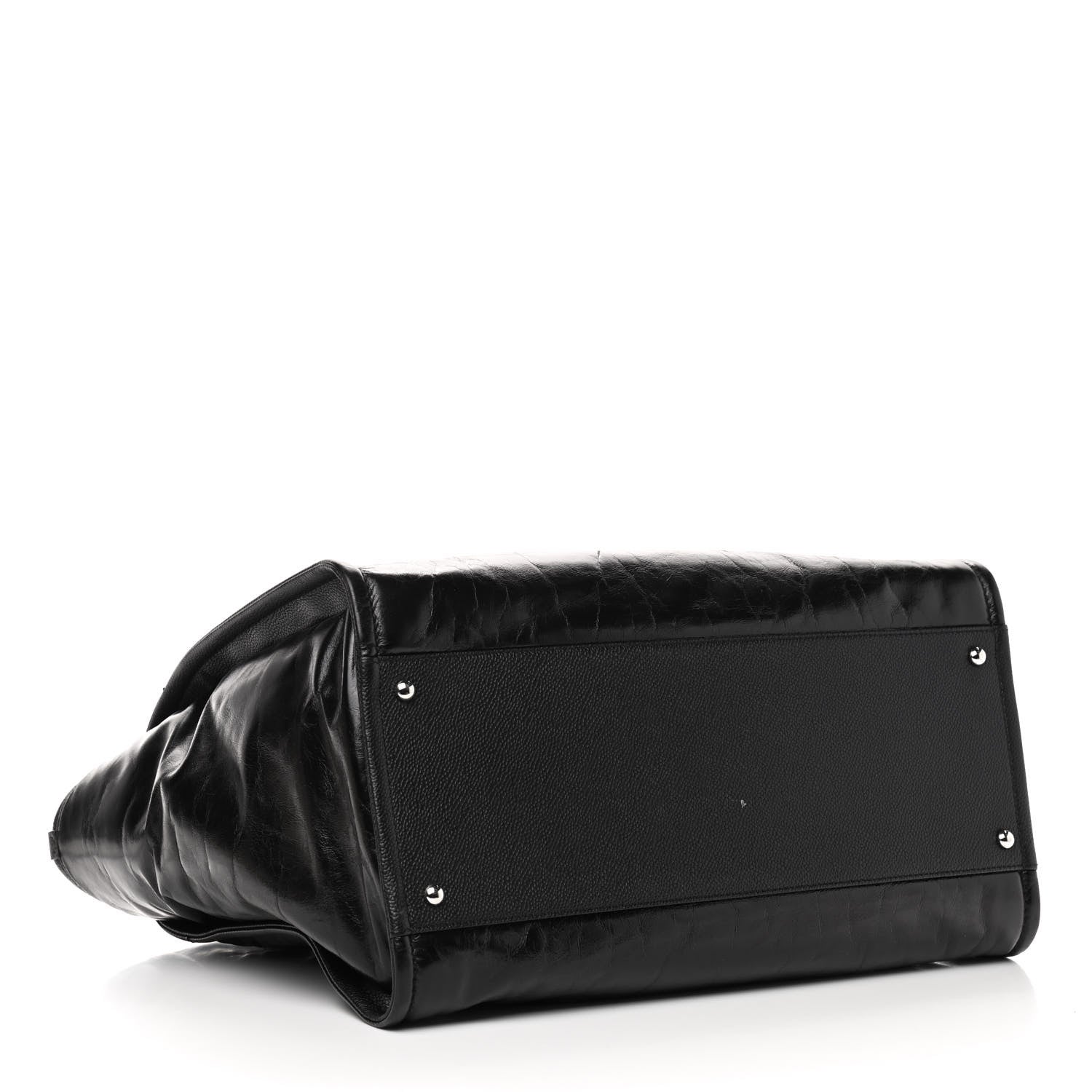 Chanel Glazed Calfskin Large Deauville Tote Black 4 of 10