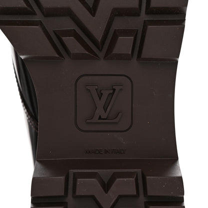 Louis Vuitton Patent Territory Ranger Boots 38.5 Bordeaux 7 of 15