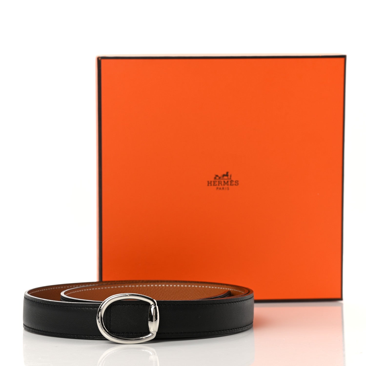 Hermes Epsom Swift 24mm Mors Belt 90 36 Gold Black 6 of 6