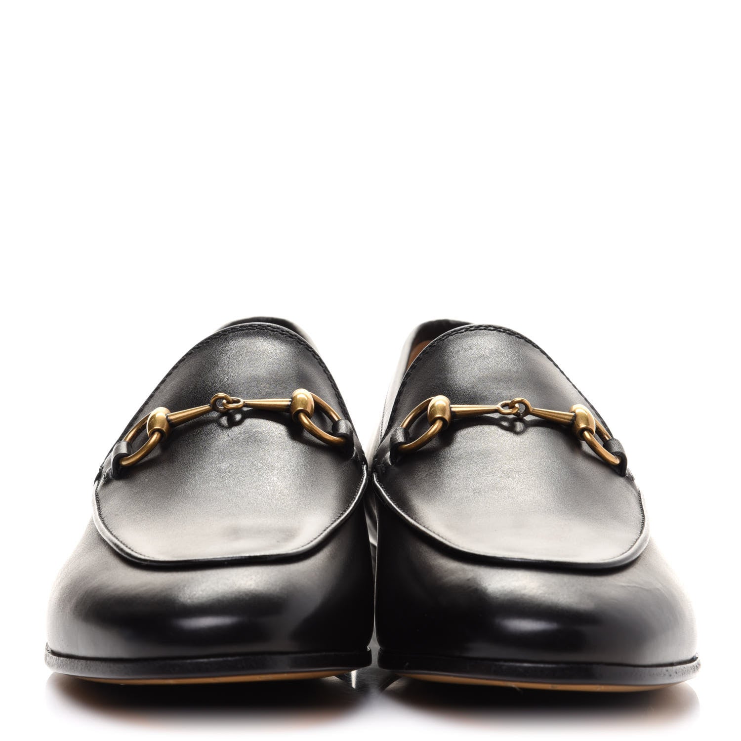Gucci Calfskin Womens Jordaan Loafers 38.5 Black 2 of 10