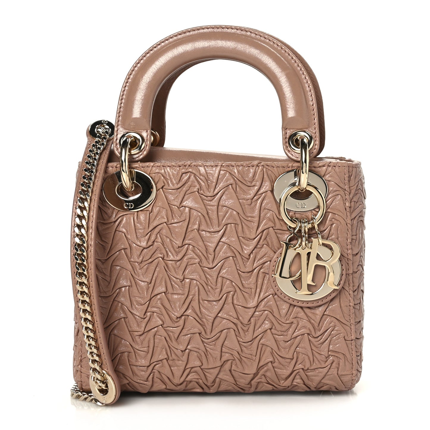 Lambskin Gathered Mini Lady Dior Fard