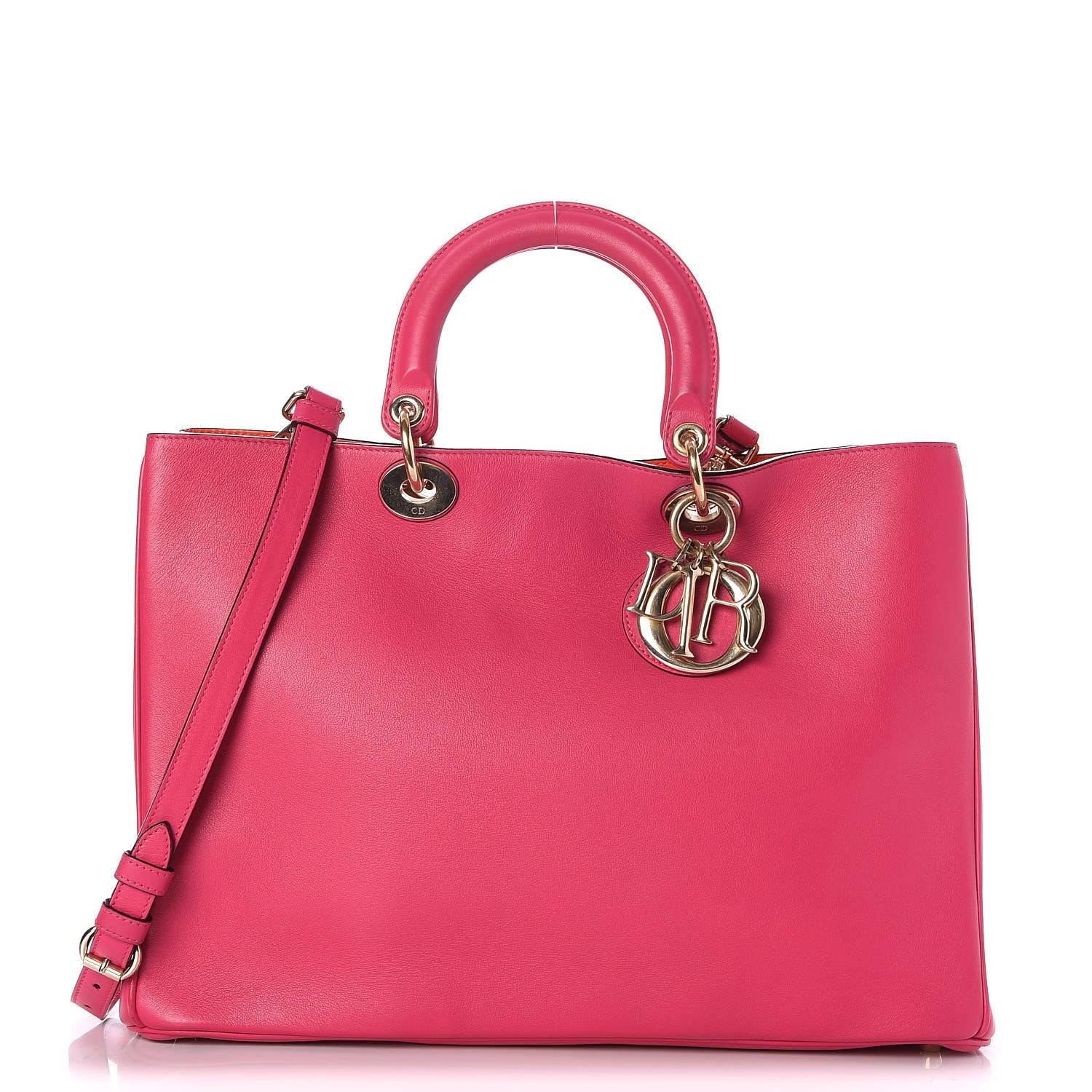 Christian Dior Smooth Calfskin Large Diorissimo Fuchsia 1 of 9