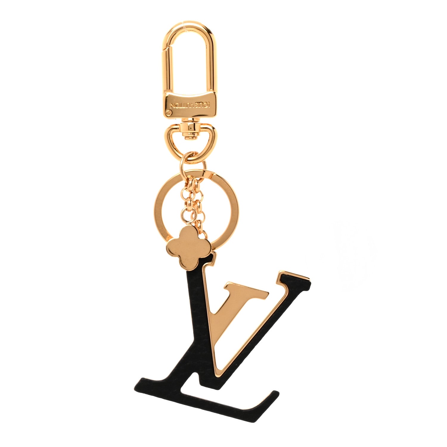 Louis Vuitton Metal Taurillon LV Capucines Bag Charm Key Holder Black 1 of 5