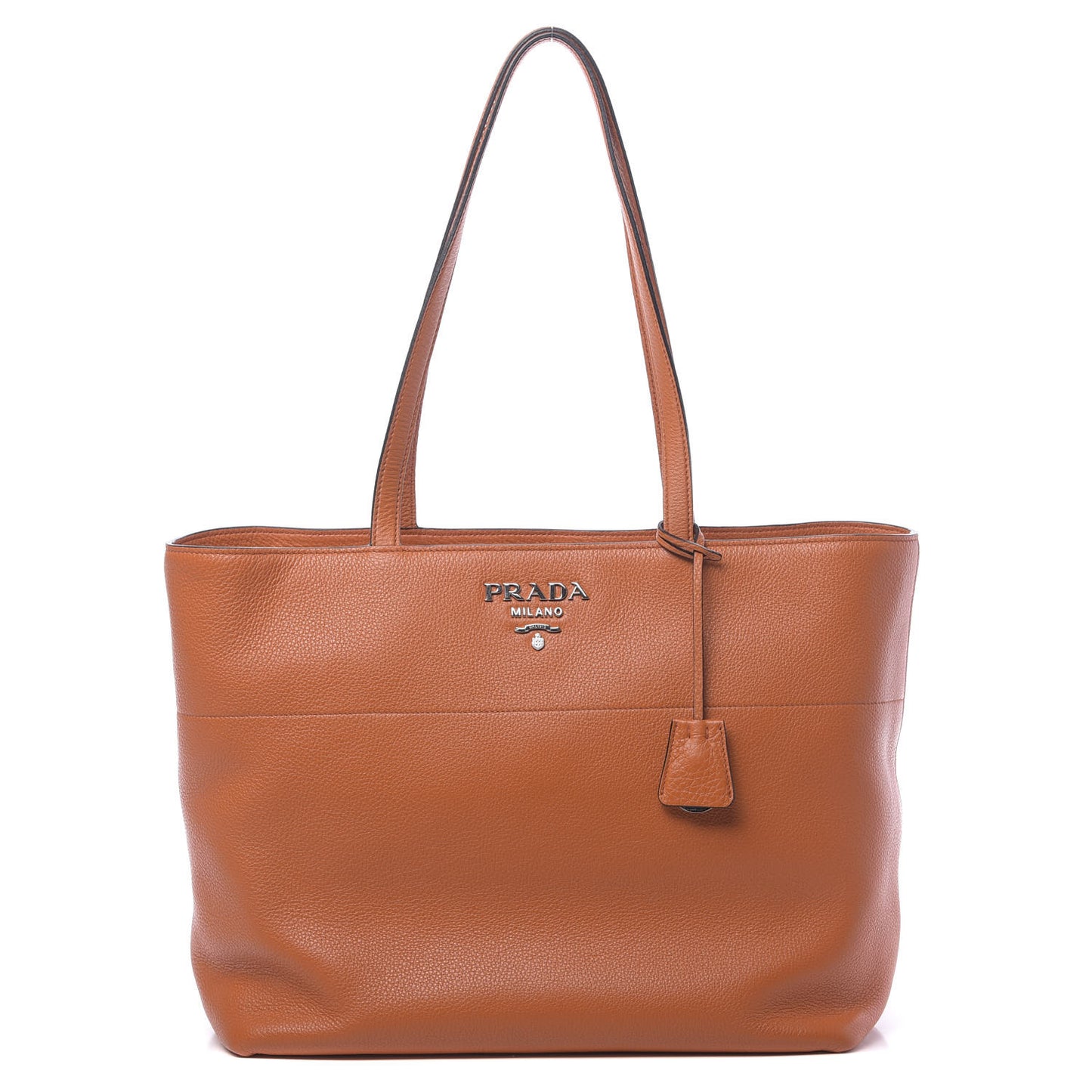 Vitello Phenix Zip Shopping Tote Papaya