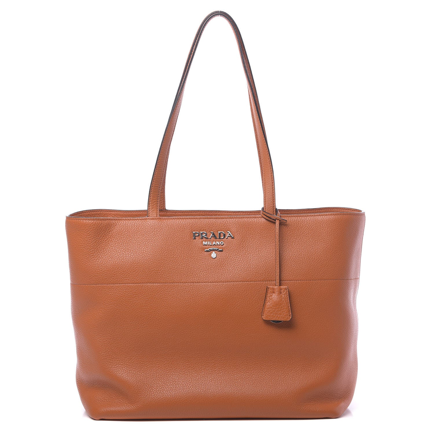 Prada Vitello Phenix Zip Shopping Tote Papaya 1 of 10