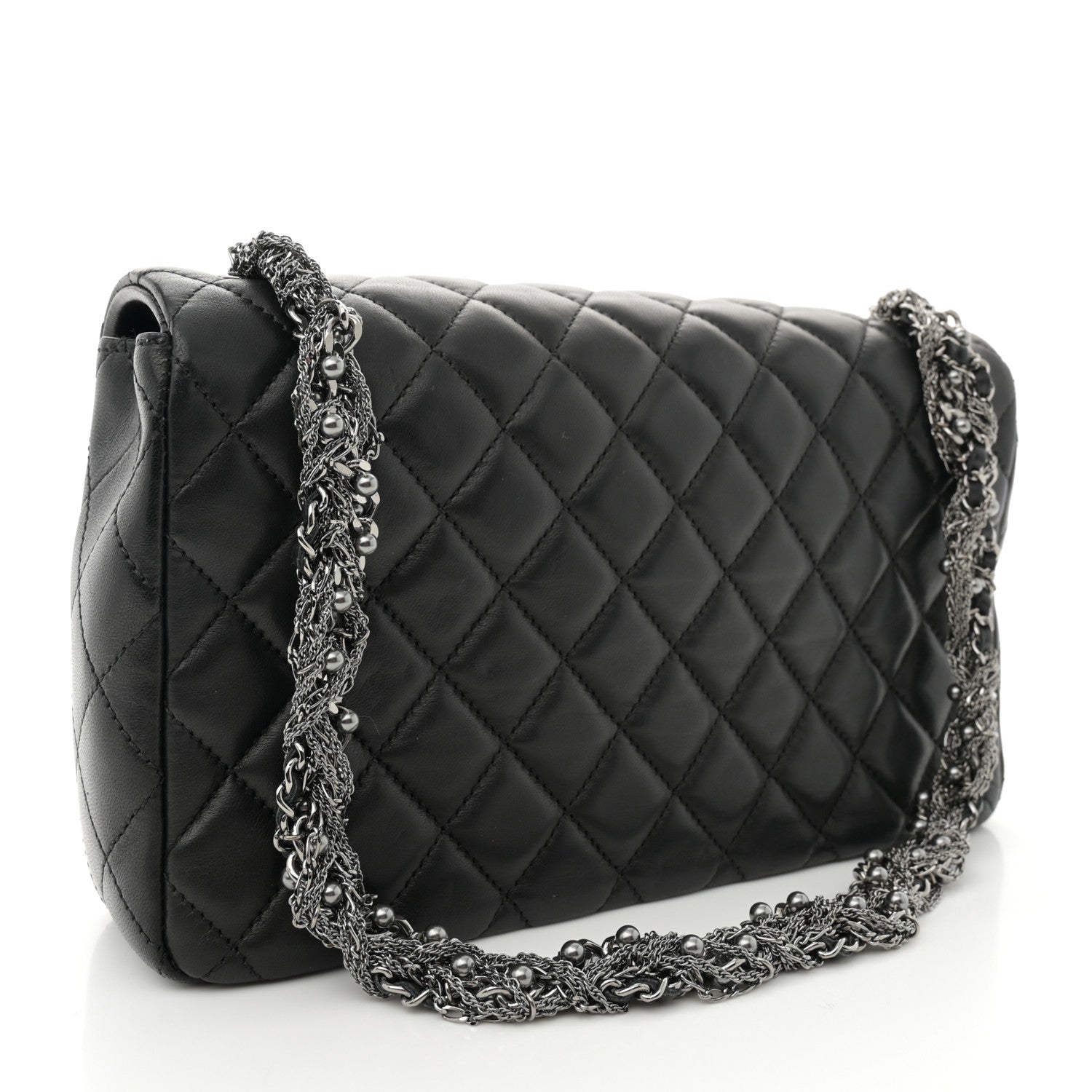 Chanel Lambskin Medium Westminster Pearl Flap Black 3 of 11