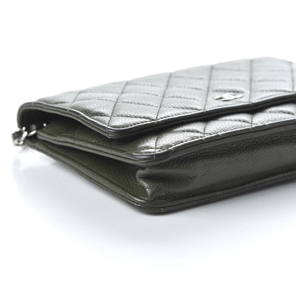 Chanel Caviar Quilted Wallet On Chain WOC Green 6 of 11