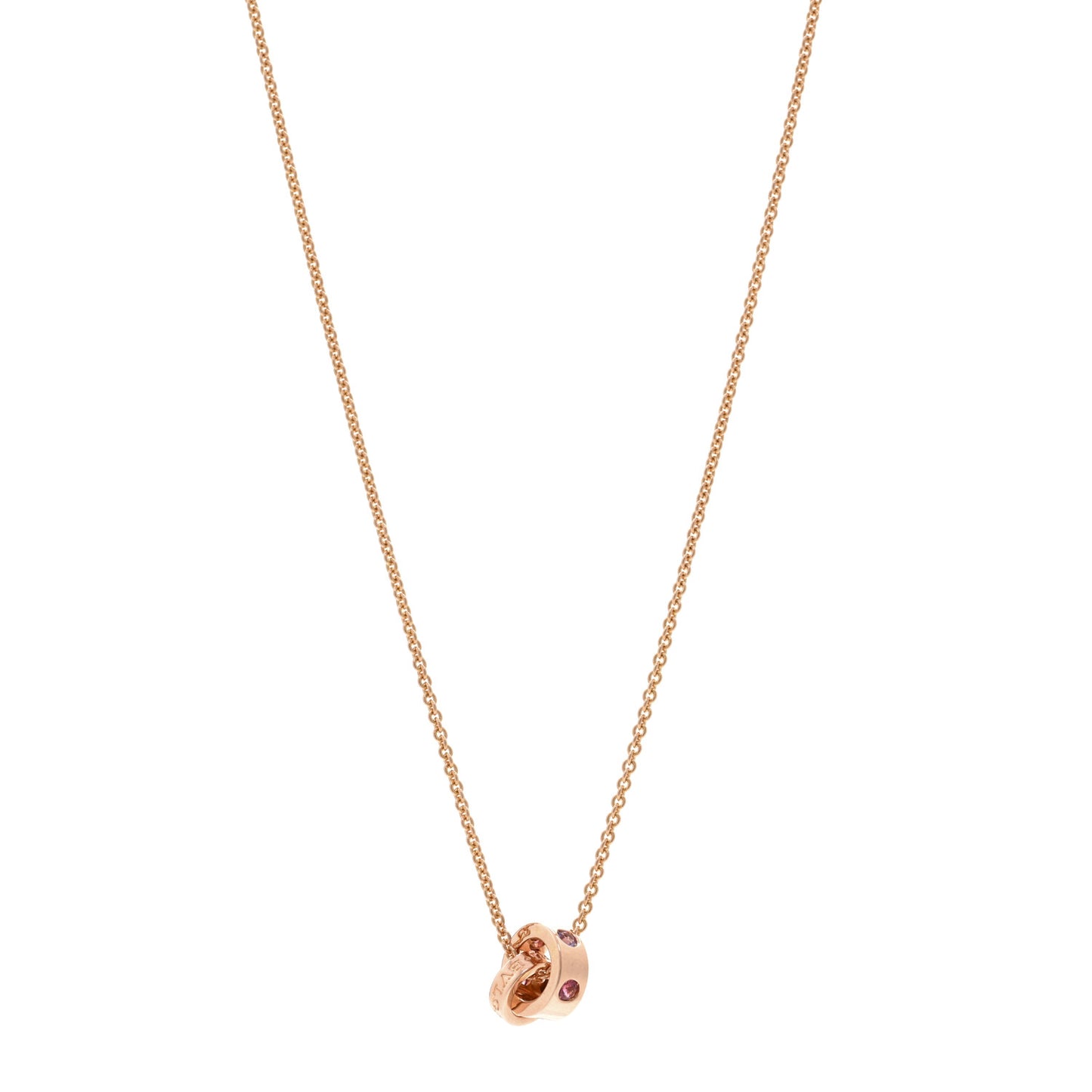 18K Rose Gold Amethyst Pink Tourmaline BVLGARI BVLGARI Pendant Necklace