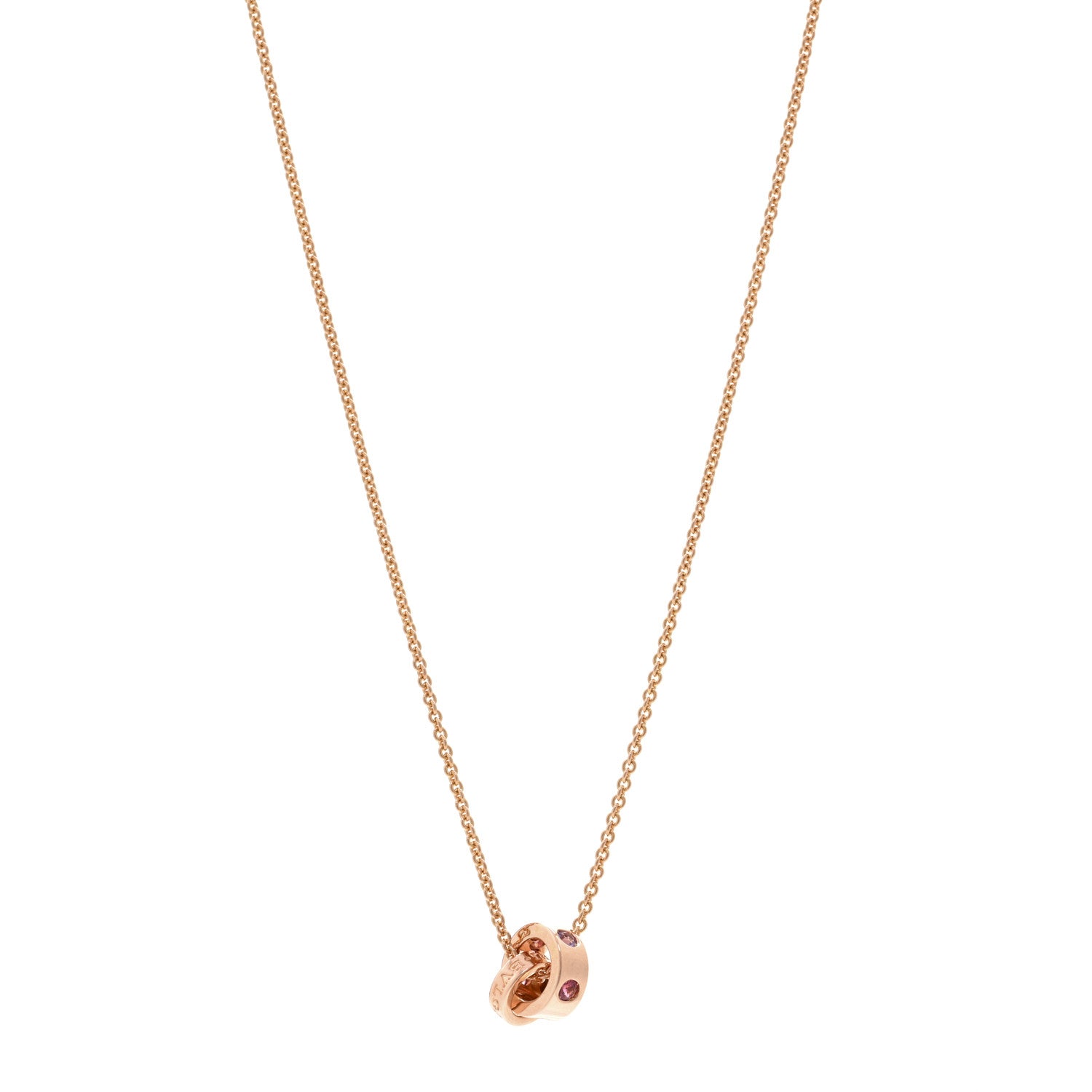Bulgari 18K Rose Gold Amethyst Pink Tourmaline BVLGARI BVLGARI Pendant Necklace 1 of 4