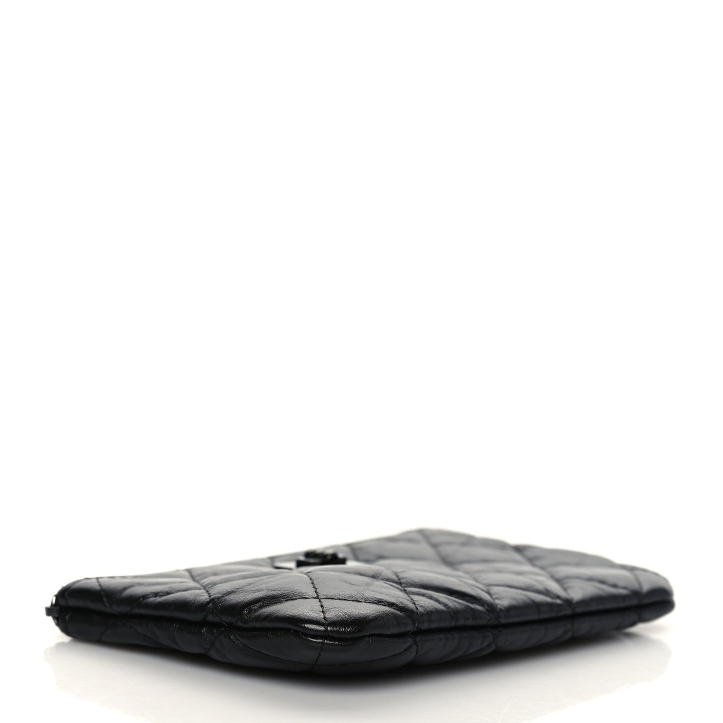 Aged Calfskin Quilted Small Reissue Cosmetic Case So Black