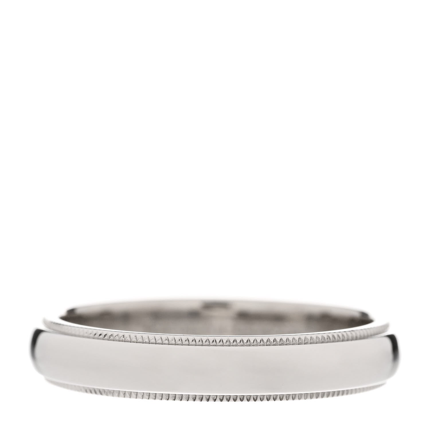 Tiffany Platinum 4mm Together Milgrain Wedding Band Ring 58 8.5 1 of 4