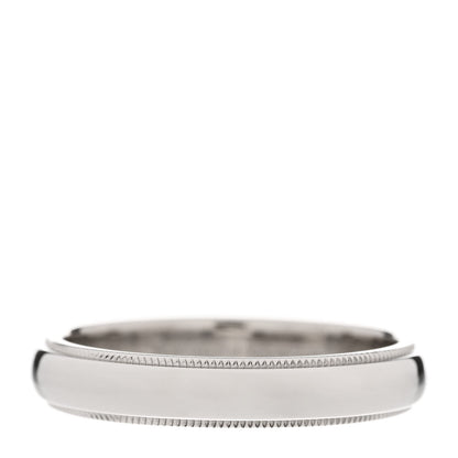 Tiffany Platinum 4mm Together Milgrain Wedding Band Ring 58 8.5 1 of 4