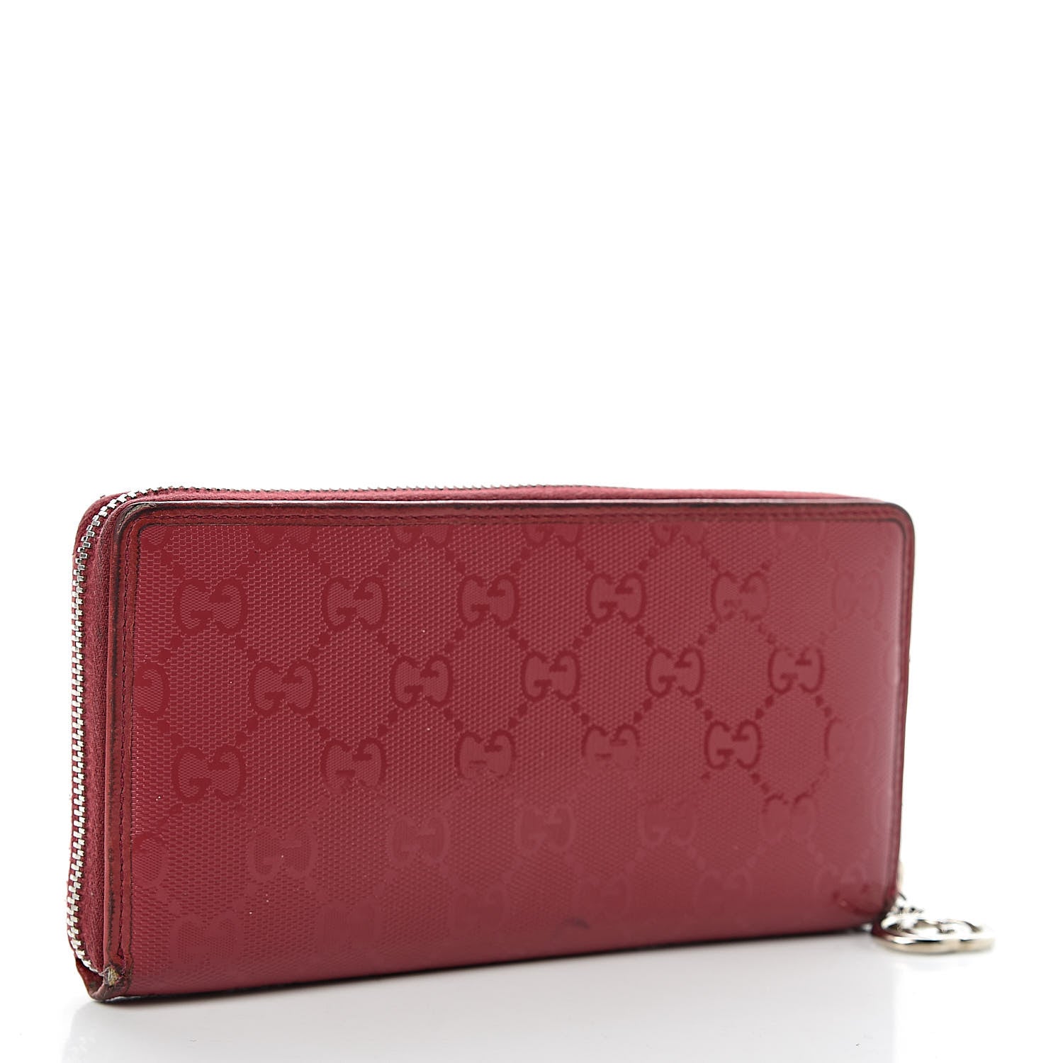 Gucci Imprime Monogram GG Pierce Zip Around Wallet Red 3 of 11