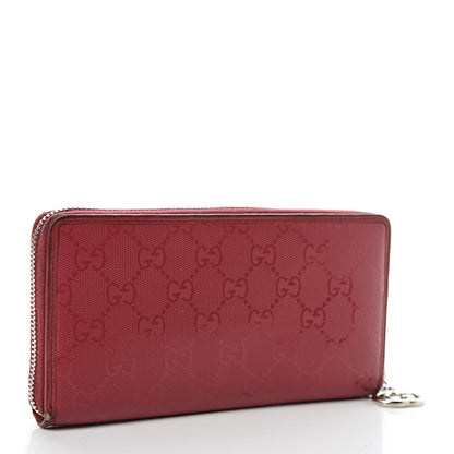 Gucci Imprime Monogram GG Pierce Zip Around Wallet Red 3 of 11