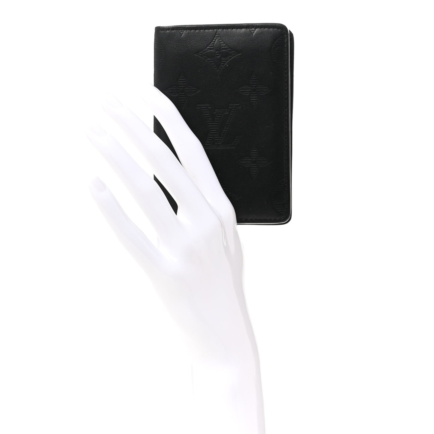 Calfskin Monogram Shadow Pocket Organizer Black