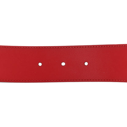 Gucci Moon Calfskin Torchon Double G 40mm Belt 80 32 Hibiscus Red 3 of 6