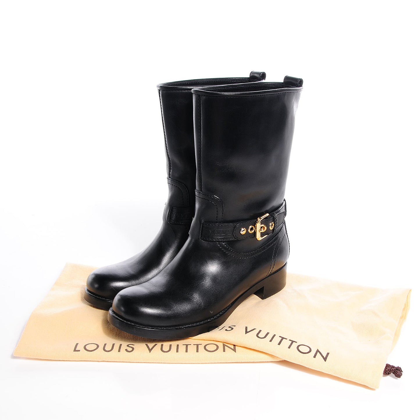 Calfskin Susan Half Boots 37 Black