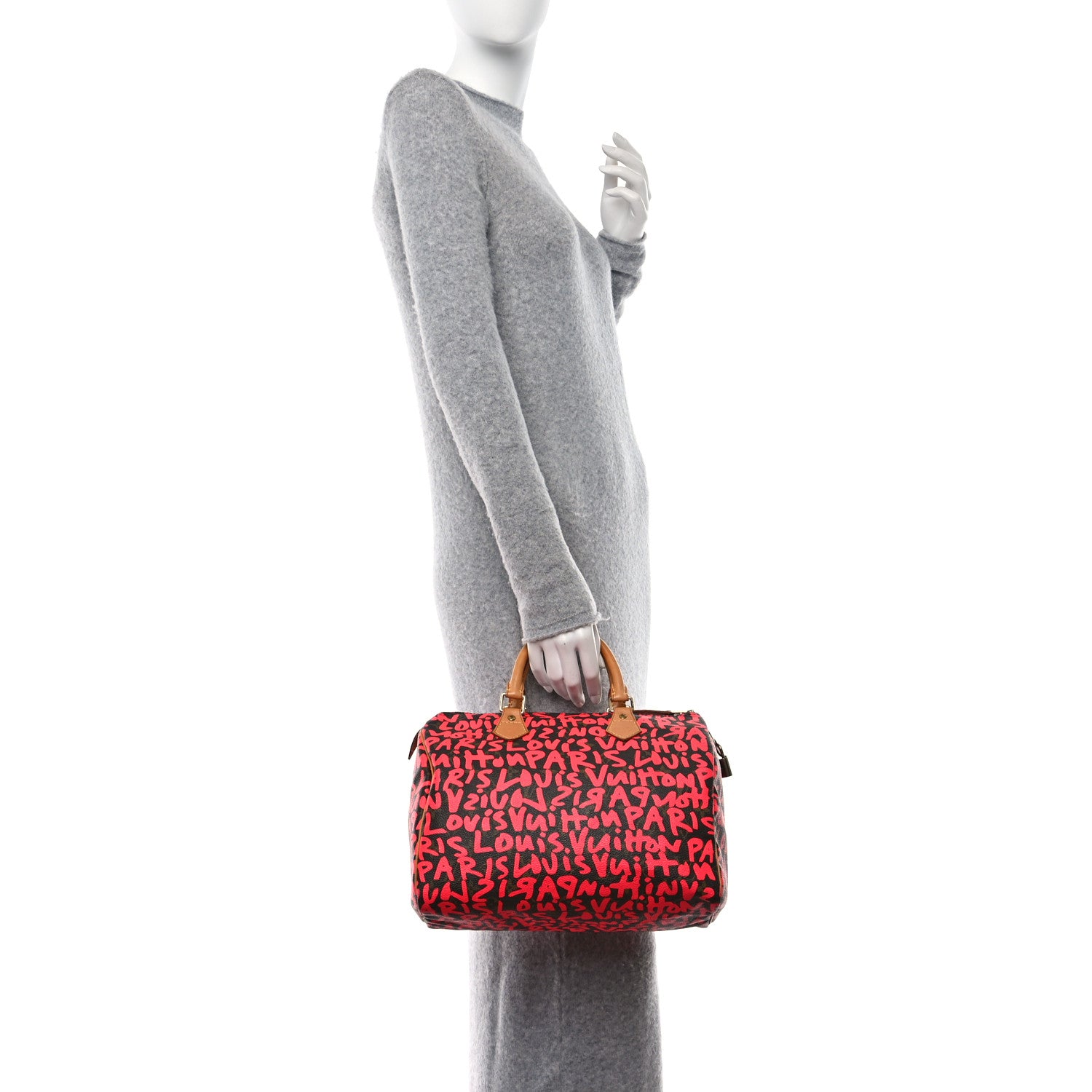 Louis Vuitton Monogram Graffiti Speedy 30 Fuchsia 2 of 15