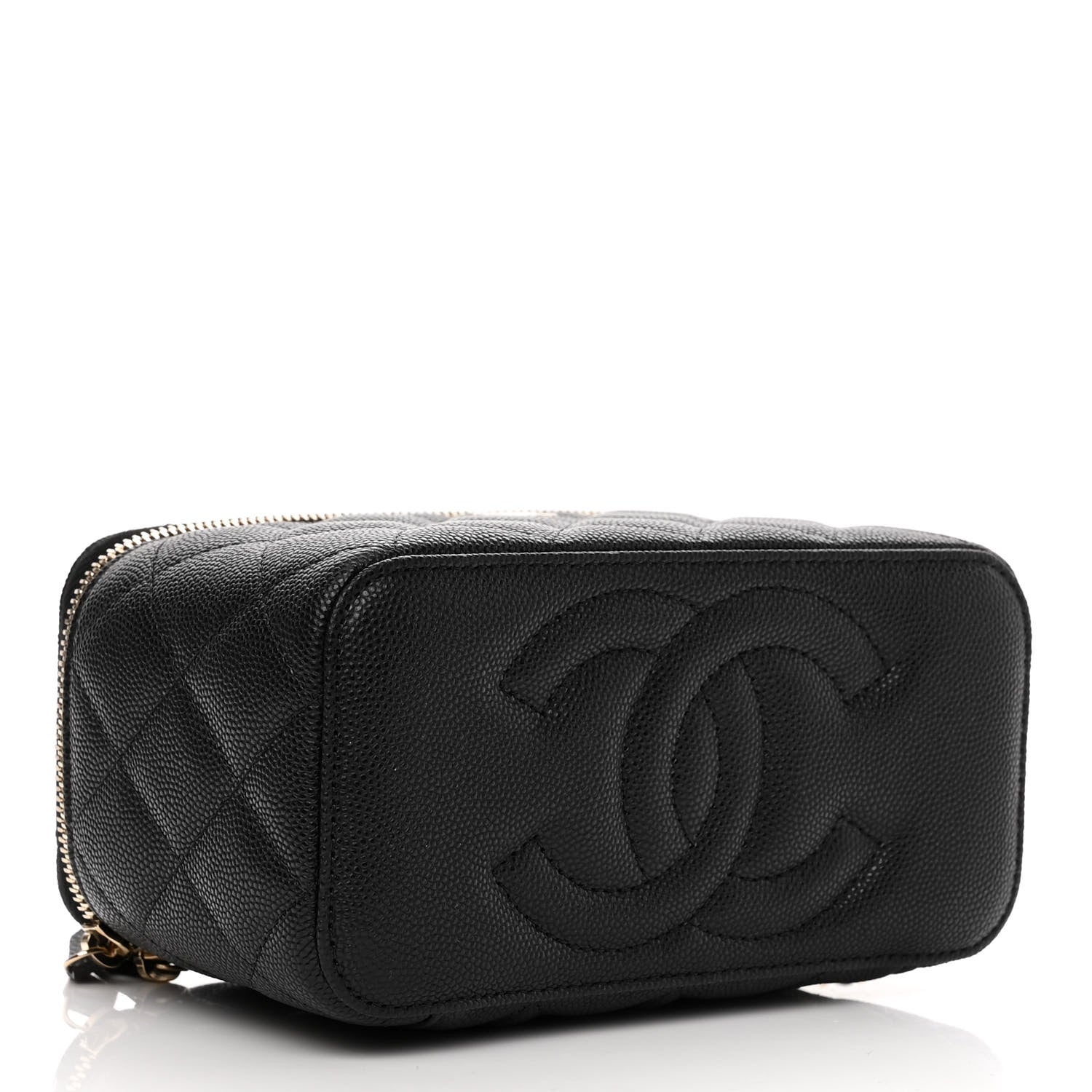 Chanel Caviar Quilted Small Vanity Case With Chain Black 4 of 11
