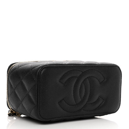 Chanel Caviar Quilted Small Vanity Case With Chain Black 4 of 11