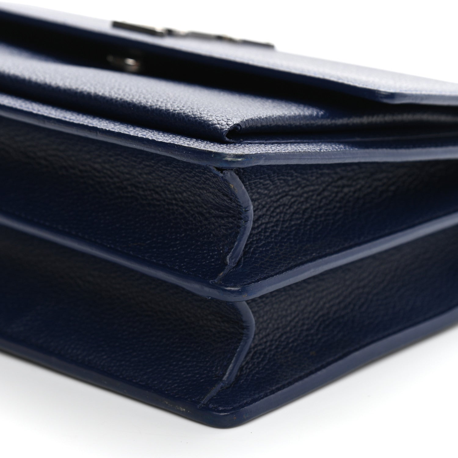 Saint Laurent Grained Calfskin Medium Monogram Sunset Dark Blue 10 of 10