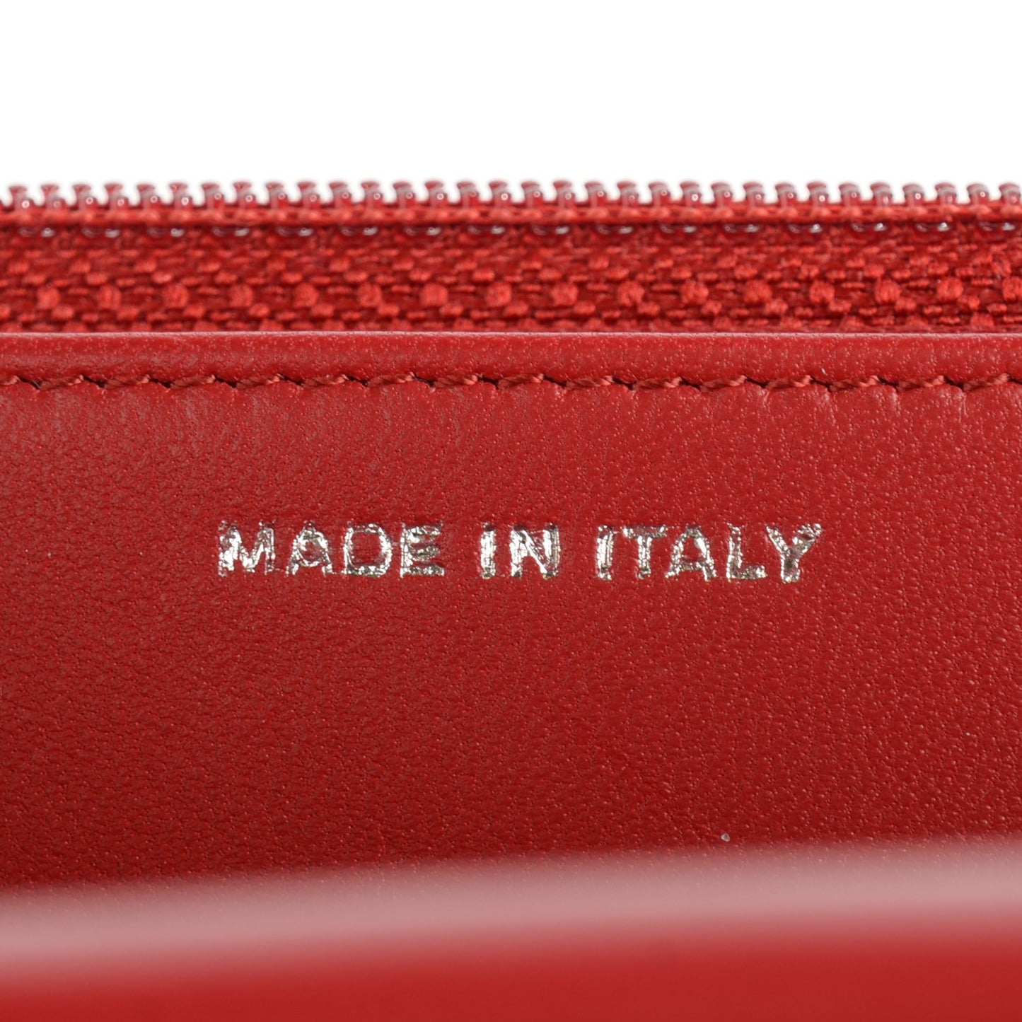 Lambskin Camellia Embossed Wallet On Chain WOC Red