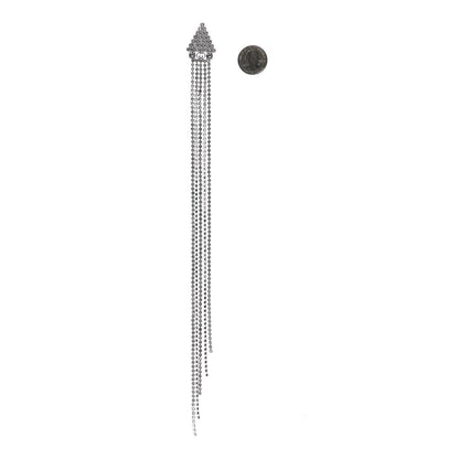 Gucci Crystal Triangle Tassel Single Drop Earring 2 of 4