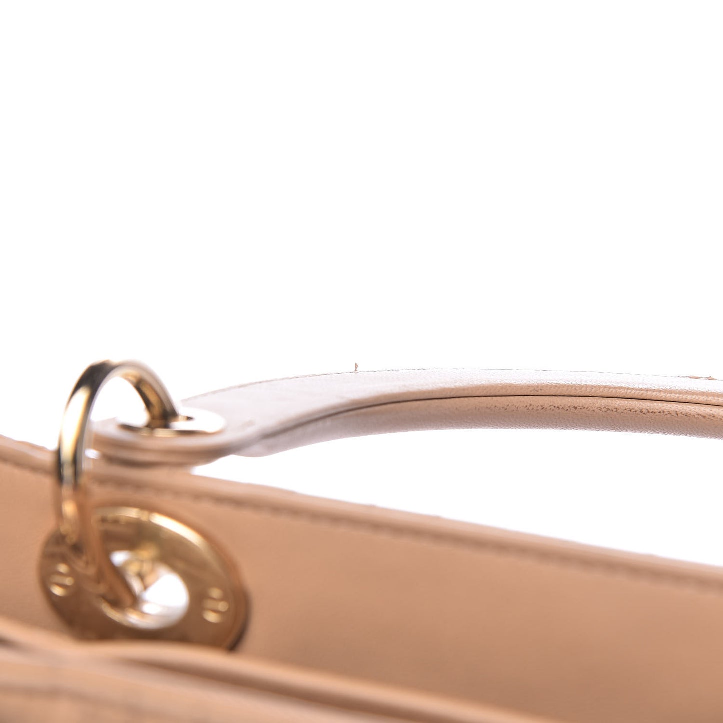 Lambskin Cannage Medium Lady Dior Beige