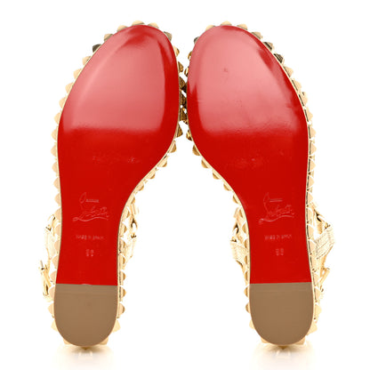 Christian Louboutin Specchio Vintage Cataclou 60 Platform Sandals 36 Platine Light Gold 6 of 12