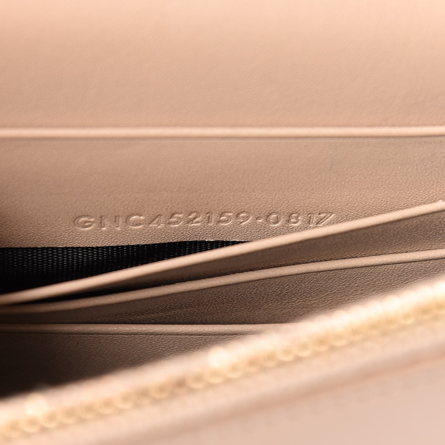 Saint Laurent Smooth Calfskin Classic Monogram Kate Tassel Chain Wallet Nude Powder 7 of 15